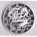2003 - San Marino 5 euro argento Olimpiadi di Atene fondo specchio 